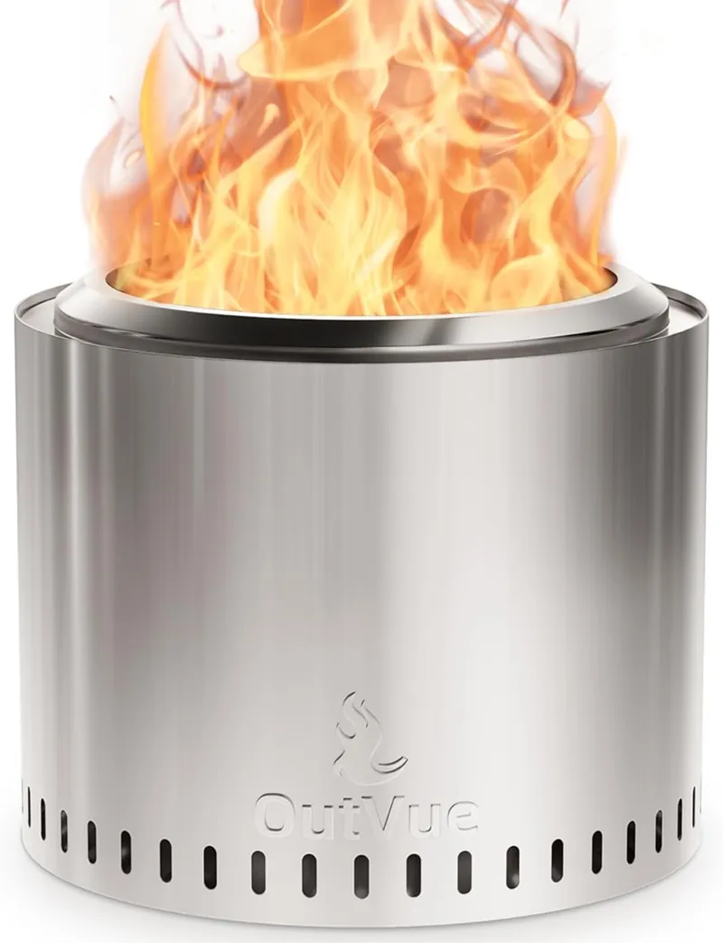 OutVue 19.5 inch Stainless Steel Smokeless Fire Pit