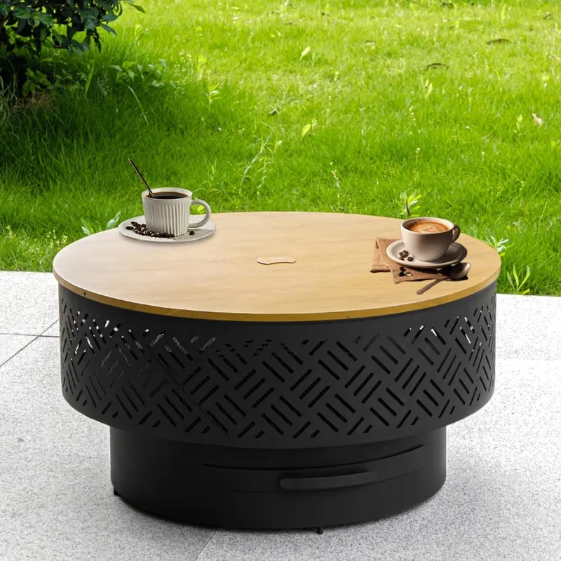 OutVue Wood Burning Fire Pits with Grill & Lid